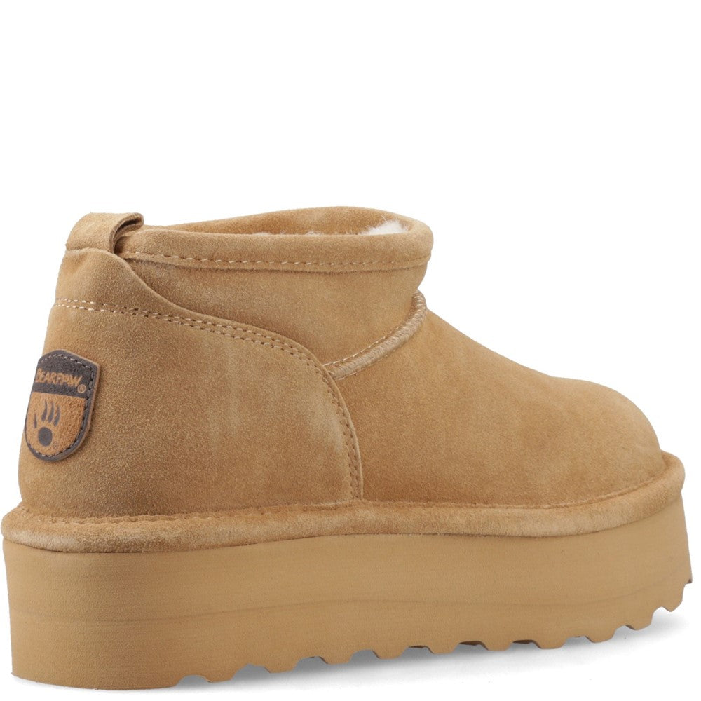 Ladies Ankle Boots COFFEE Bearpaw RETRO SUPER SHORTY