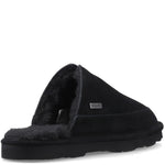 Mens Mule Slippers BLACK Bearpaw WALKER