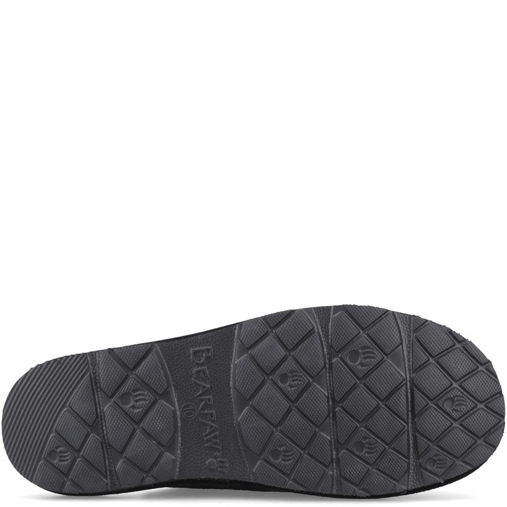 Mens Mule Slippers BLACK Bearpaw WALKER