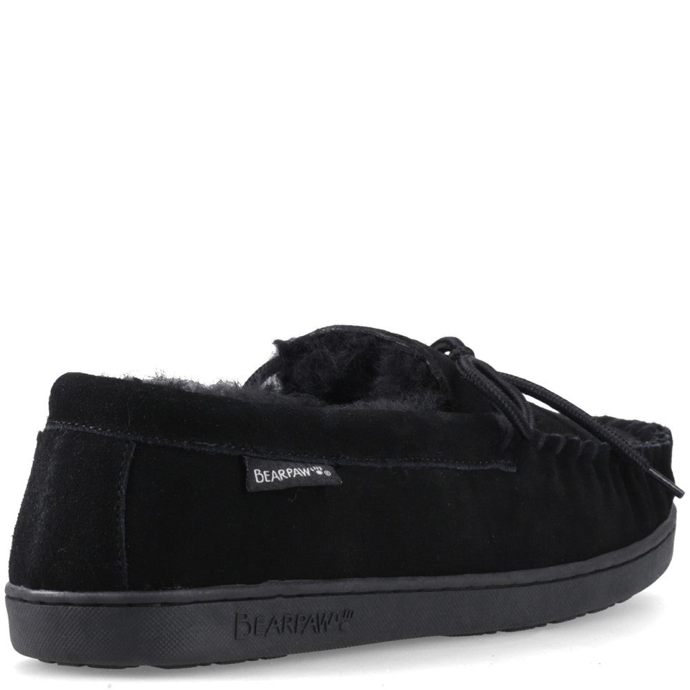 Classic Mens Slippers BLACK Bearpaw MOC II