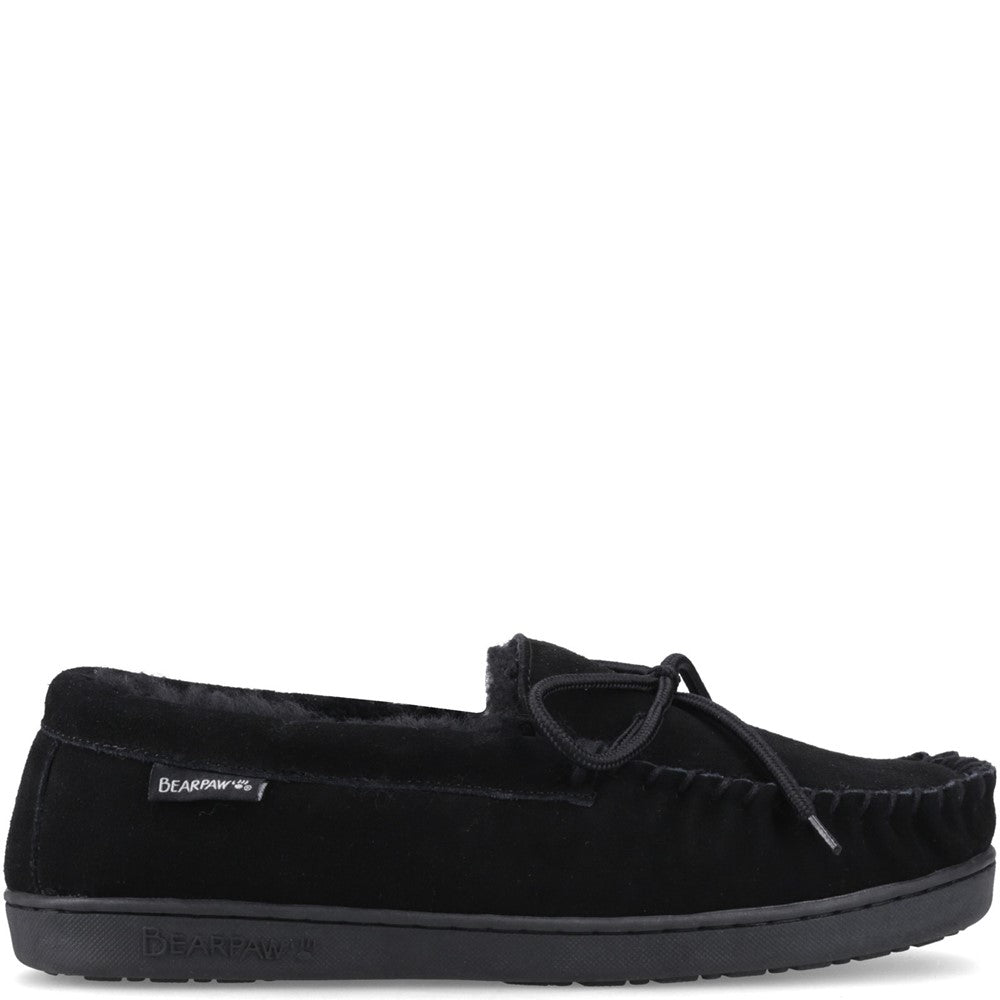 Classic Mens Slippers BLACK Bearpaw MOC II