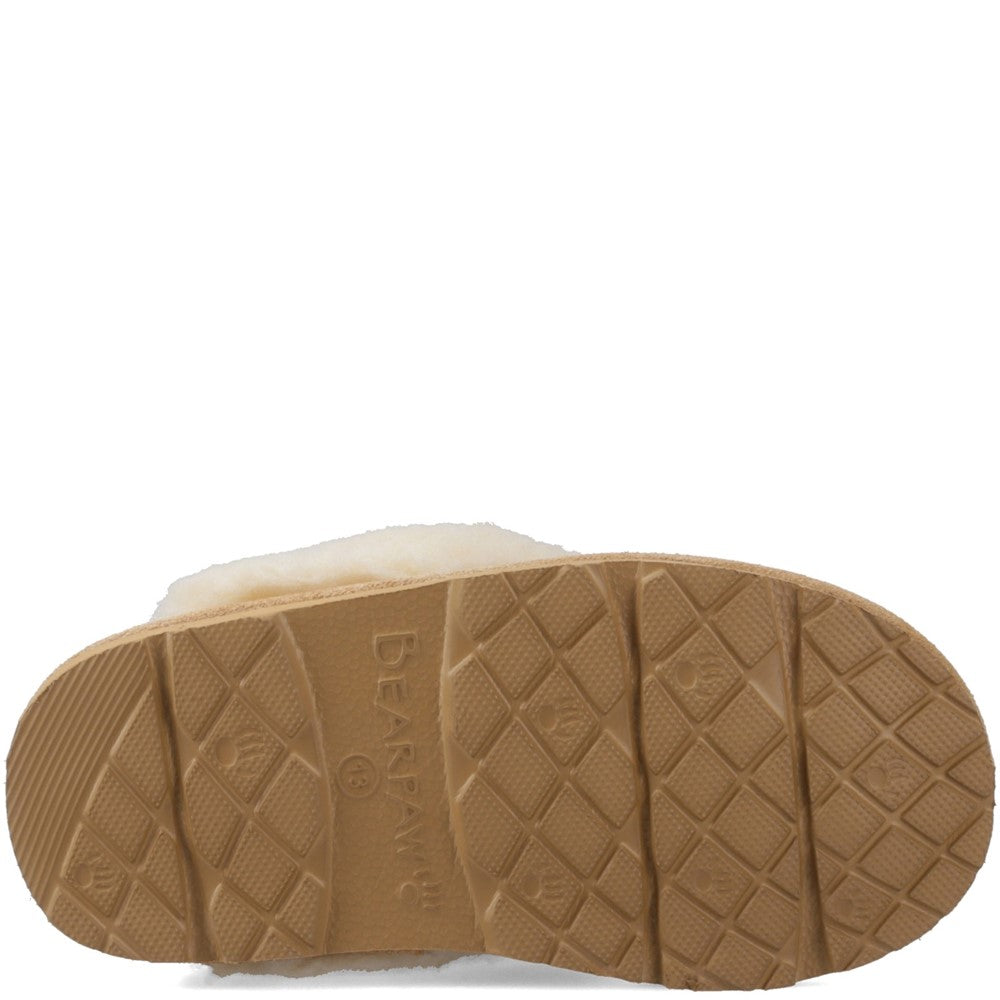 Childrens Slippers COFFEE Bearpaw LOKI YOUTH
