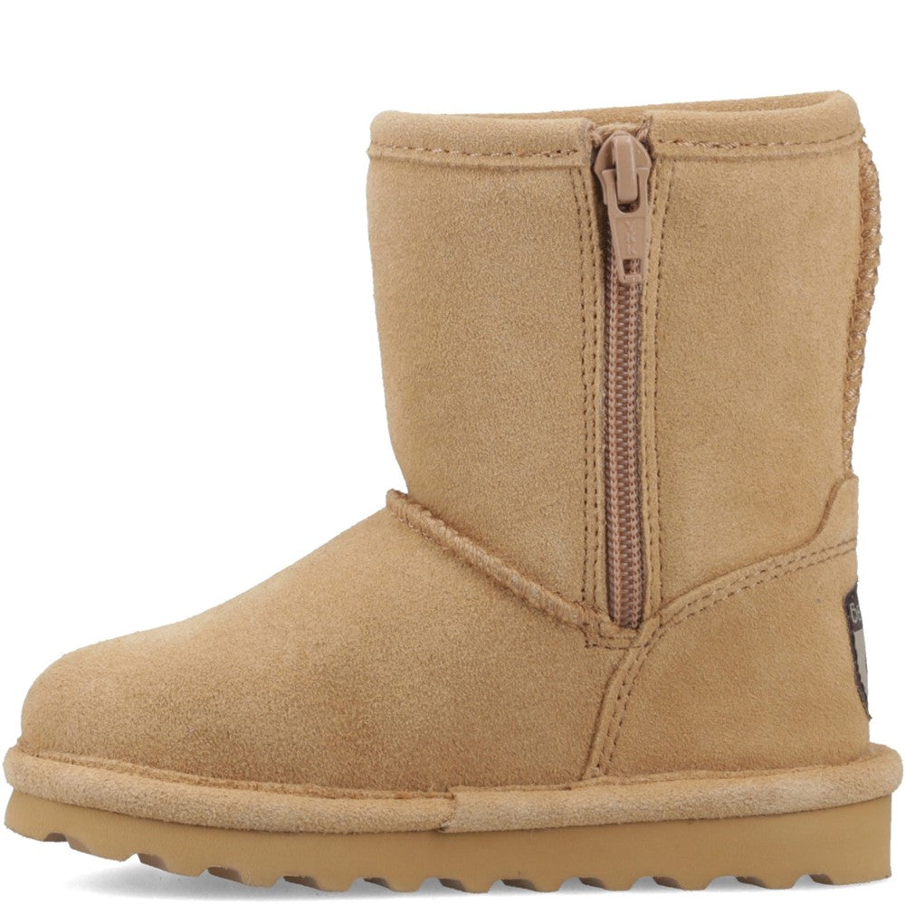 Childrens Slippers COFFEE Bearpaw ELLE TODDLER ZIPPER