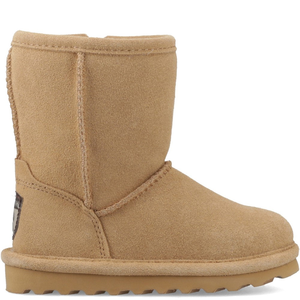 Childrens Slippers COFFEE Bearpaw ELLE TODDLER ZIPPER