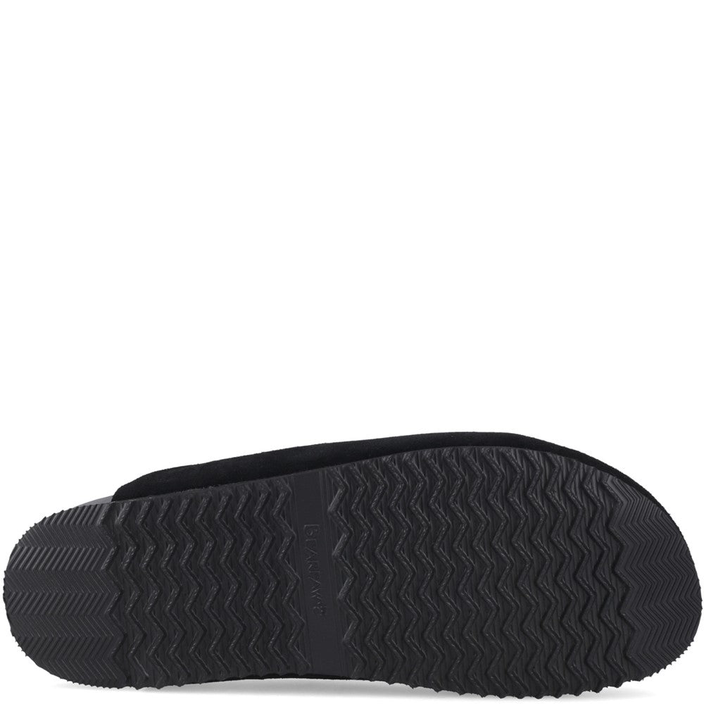 Mens Mule Slippers BLACK Bearpaw SILAS
