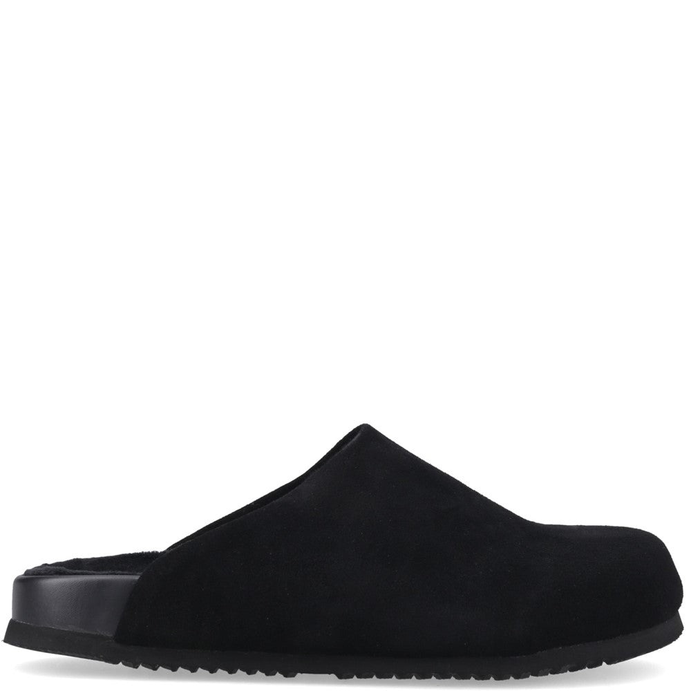 Mens Mule Slippers BLACK Bearpaw SILAS